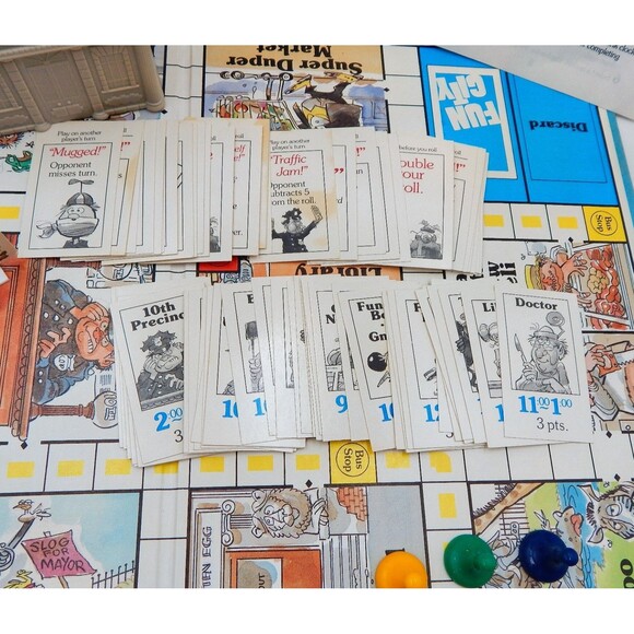 Parker Brothers Fun City Board Game Vintage 1987 COMPLETE Jack Davis Artwork - Picture 2 of 5